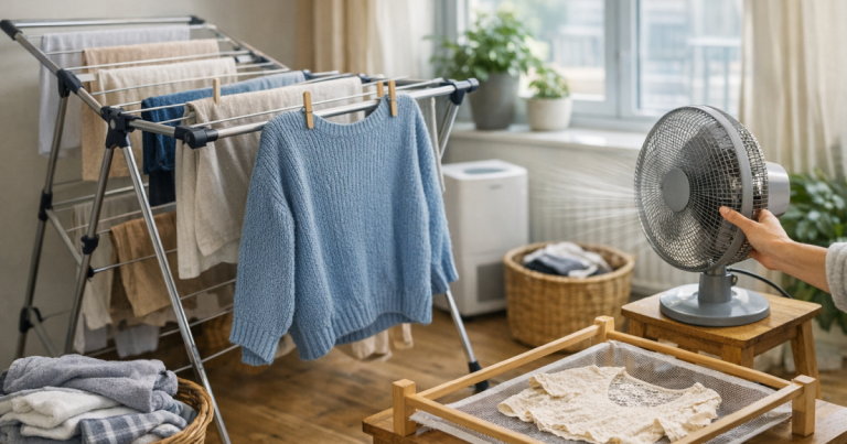 dry clothes indoors