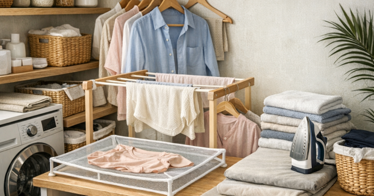 laundry area that protects clothes
