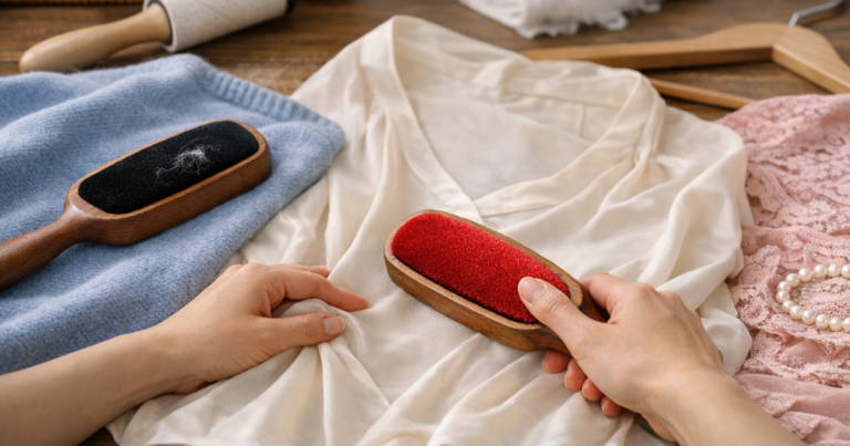 velvet clothes brushes