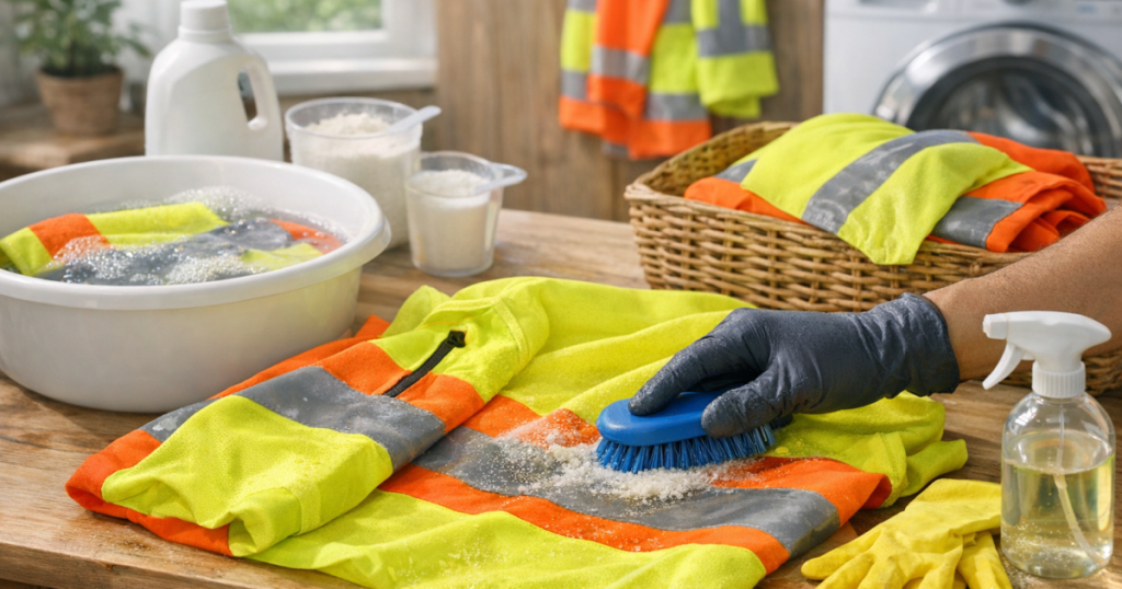 keep hi-vis workwear bright
