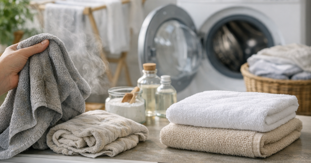 musty towels after washing