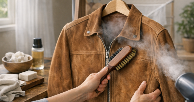 refresh a suede jacket