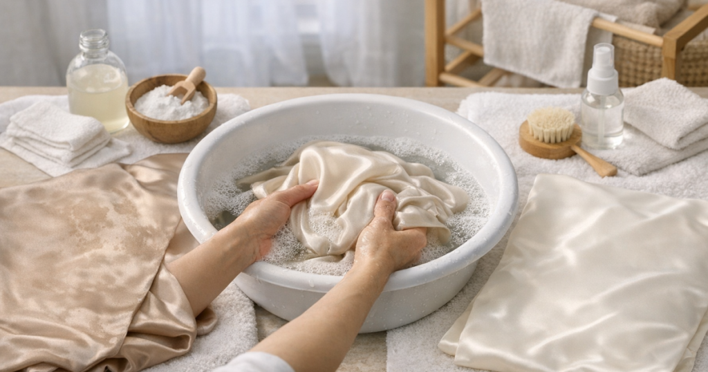 wash silk pillowcases