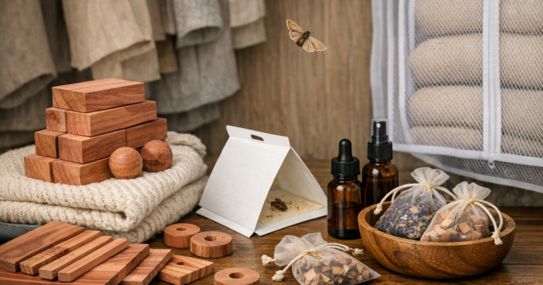 cedar blocks and moth repellents