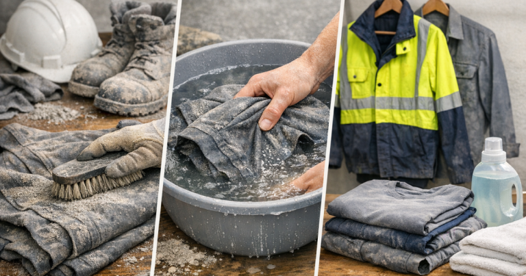 cement dust out of clothes