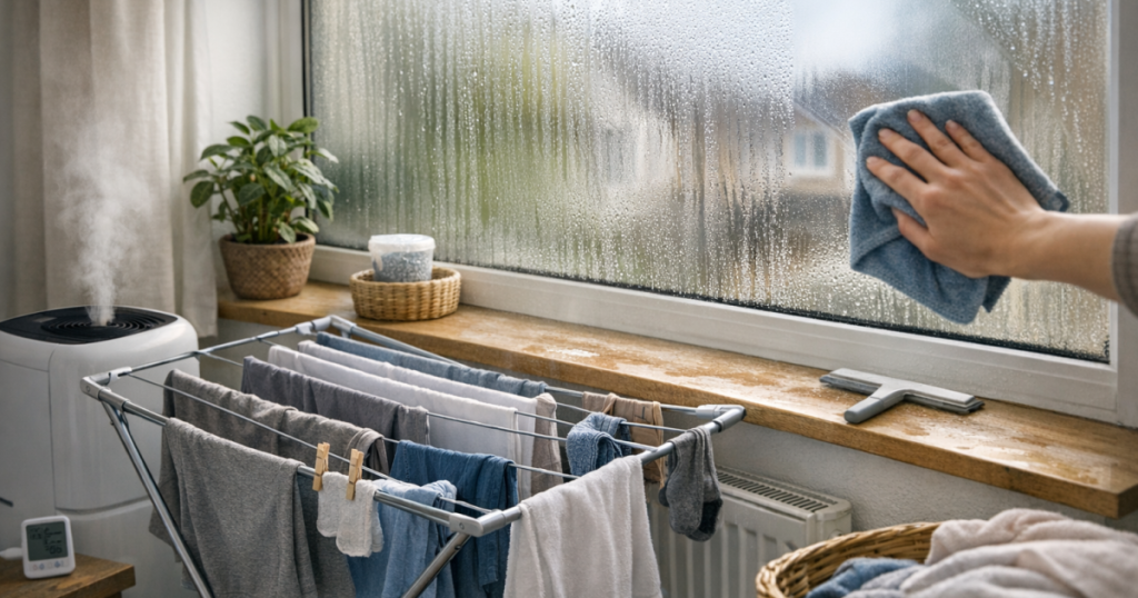 indoor laundry condensation