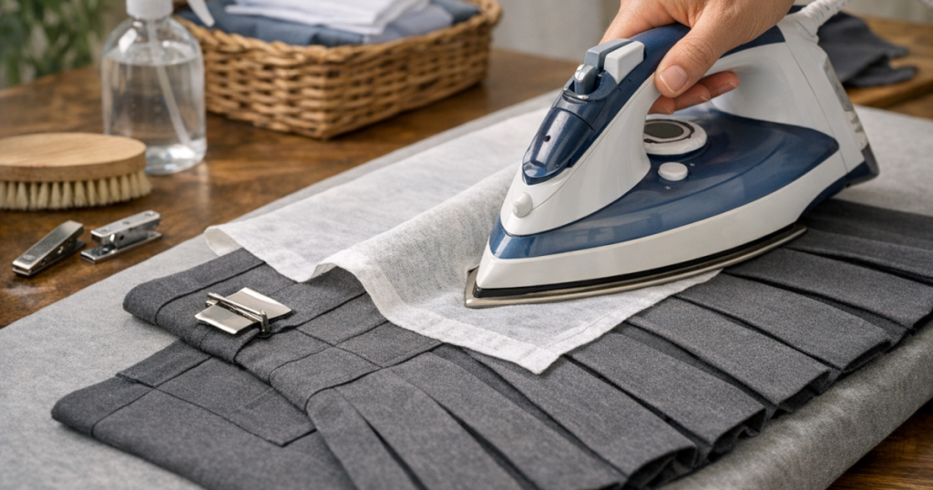 iron pleated school skirts