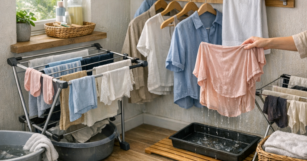 drip drying clothes