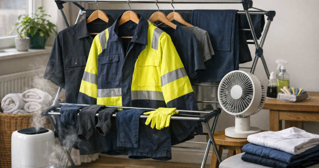 dry work uniforms indoors
