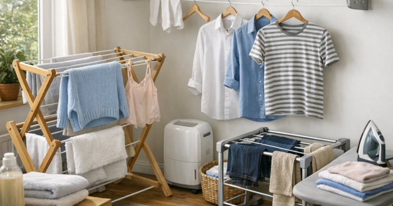 laundry drying setup