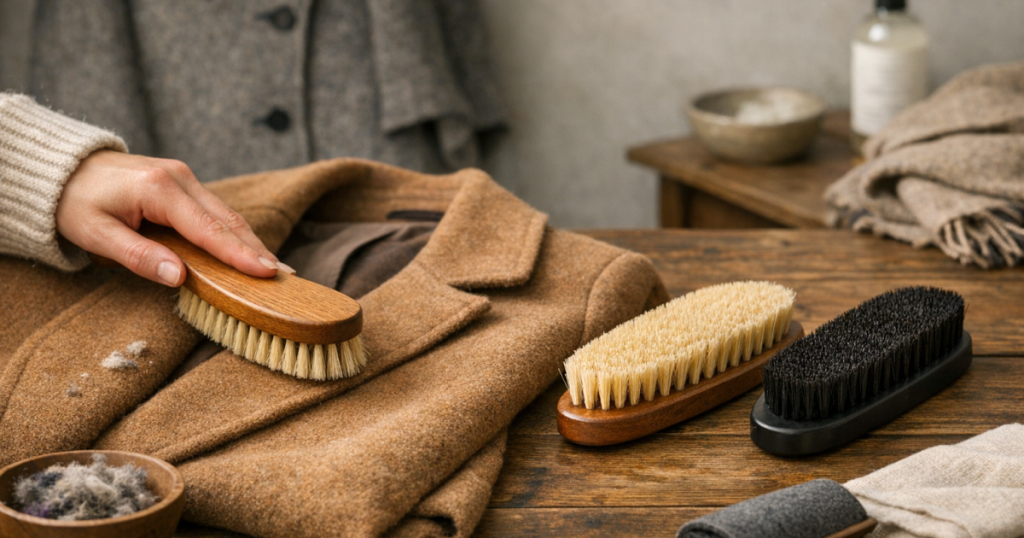 natural bristle clothes brushes