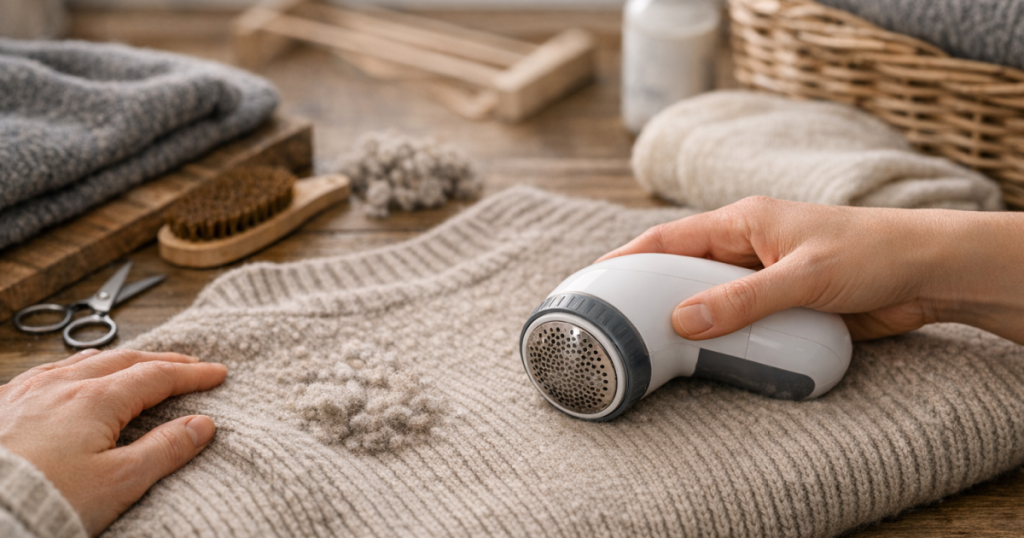 use a fabric shaver