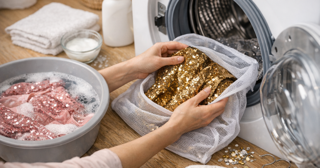 wash sequinned clothes